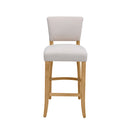 Livingandhome Set of 2 Linen Bar Stool Bar Height for Kitchen Island Cafe