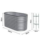 Breeins Oval-Shaped Galvanised Steel Raised Garden Bed