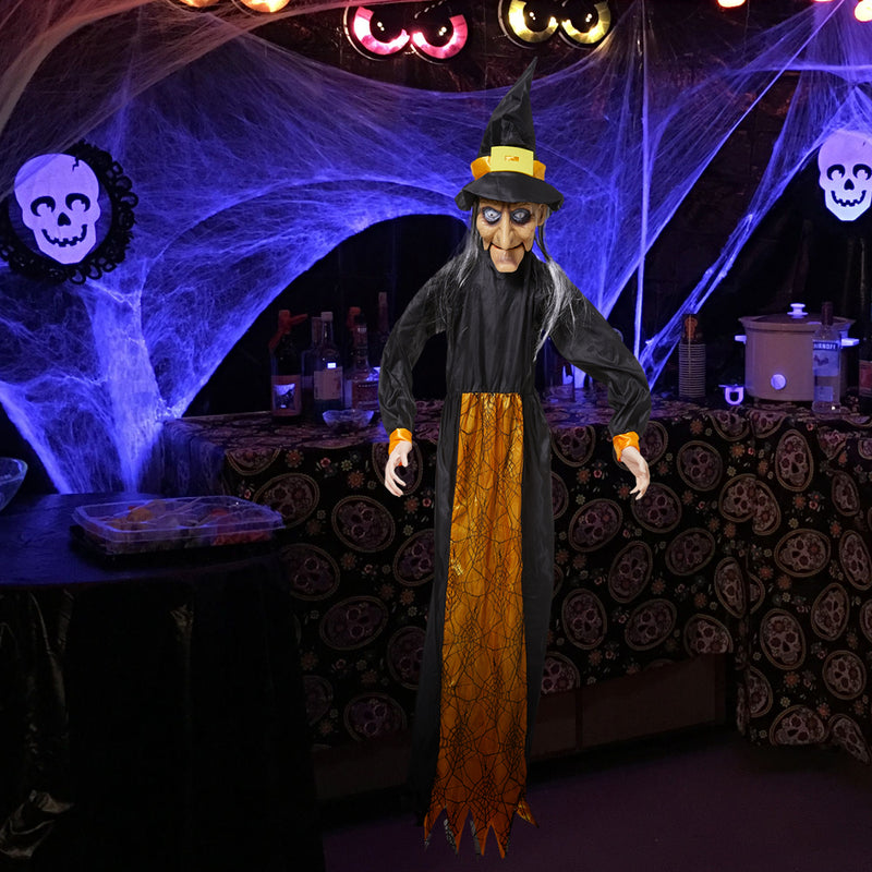 Hanging Witch With Glowing Eyes