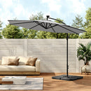 Livingandhome Outdoor 32 LED Lighted Patio Umbrella With Crank Lift System