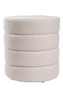 Livingandhome Round Upholstered Ottoman