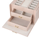 Sheonly Multi-Function Faux Leather Jewellery Storage Box with Drawers