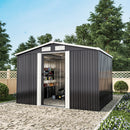 6*8 FT/8*8FT/10*8FT/12*10FT Metal Apex Roof Garden Tool Storage Shed
