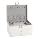 Sheonly PU Leather Jewellery Box with Mechanism Key Lock