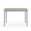 Livingandhome 3 Piece Modern Wood Dining Table and Benches Set