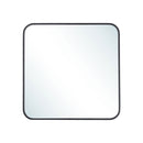 Livingandhome Modern Square Wall Mirror with Aluminum Alloy Frame