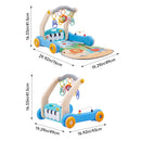 Livingandhome 2in1 Baby Play Mat and Walker with Musical Keyboard