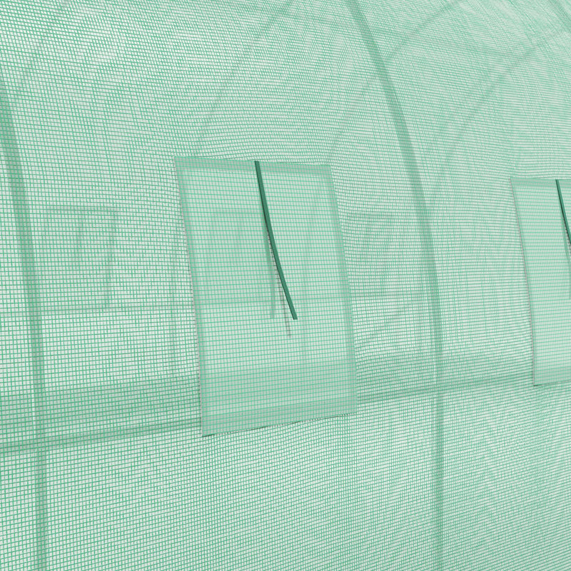 Breeins Green Outdoor Walk-in Tunnel Greenhouse with Steel Frame