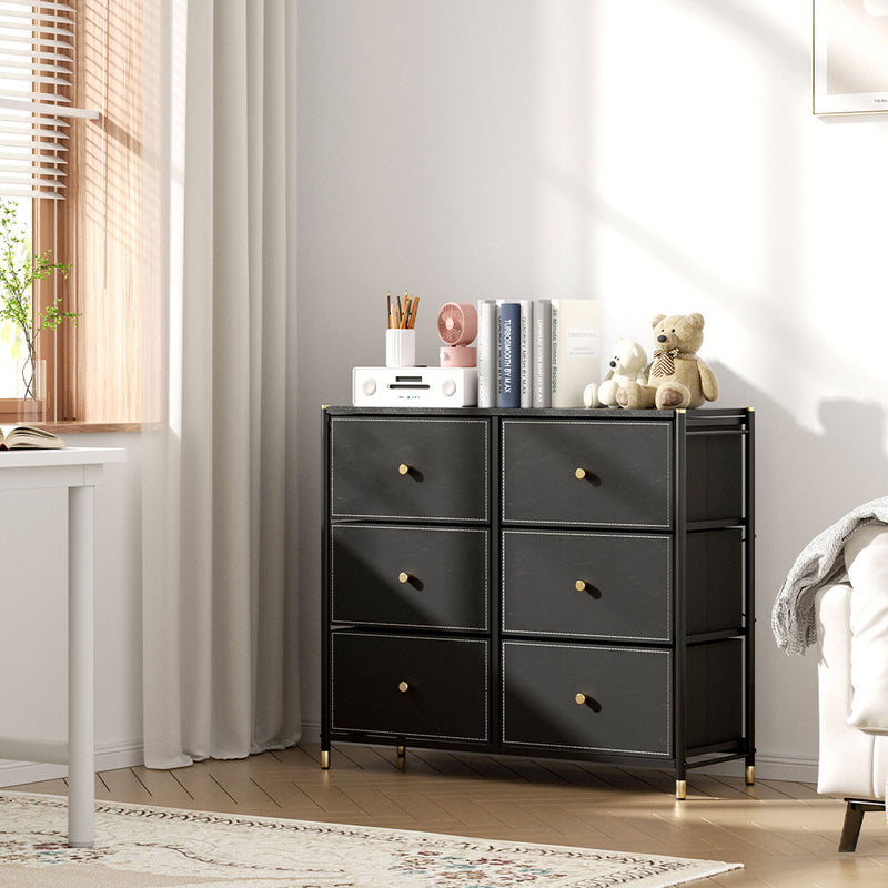 Livingandhome Rectangular Storage Cabinet with Metal Frame