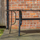 Outdoor 4 Person Rectangular Glass Top Garden Dining Table Chairs Set