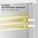 HOMCOM Wall Mounted Storage With Adjustable Shelves, Bathroom Wall Cabinet