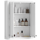 HOMCOM Wall Mounted Storage With Adjustable Shelves, Bathroom Wall Cabinet