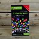 200 LED 16m Indoor Outdoor Christmas Multi Function Mains Operated String Lights with Timer in Multicoloured