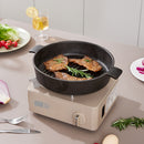 Breeins Black Round Cast Iron Grill Pan