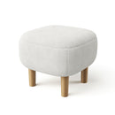 Livingandhome Footstool Pouffe Stool with Wooden Legs
