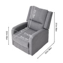 Livingandhome Linen Recliner Armchair with Footrest