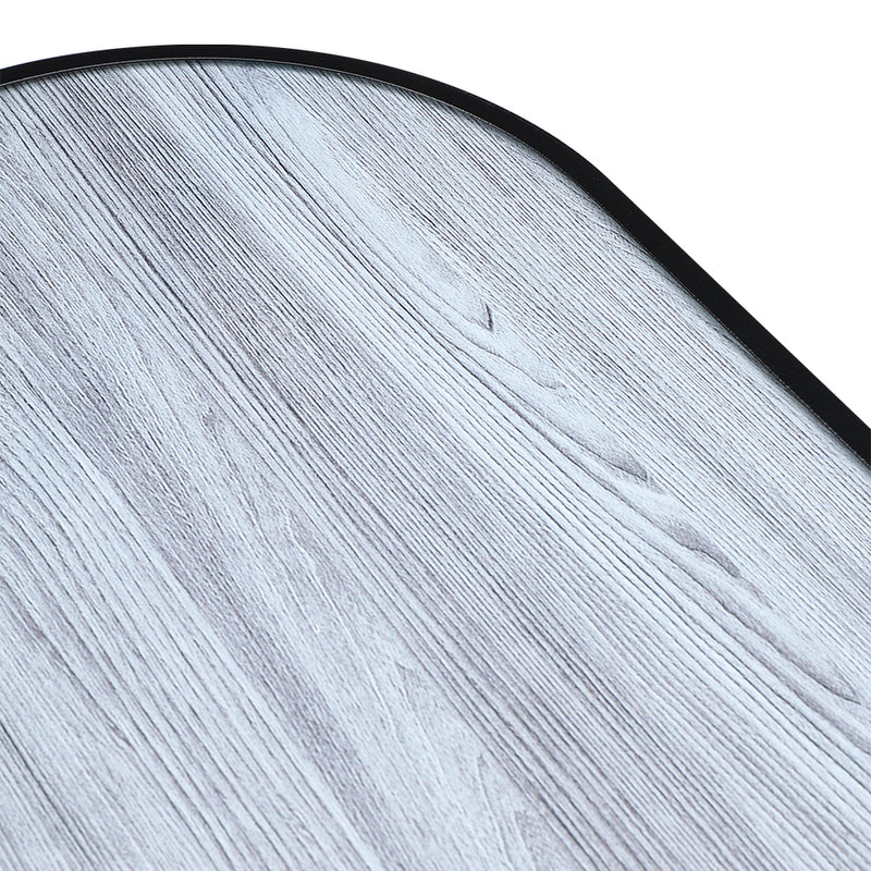 Garden Sanctuary Garden Tempered Glass Wood Grain Coffee Table