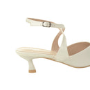 Kitten Heel Slingback Squared-off Closed Toe Heels Pumps