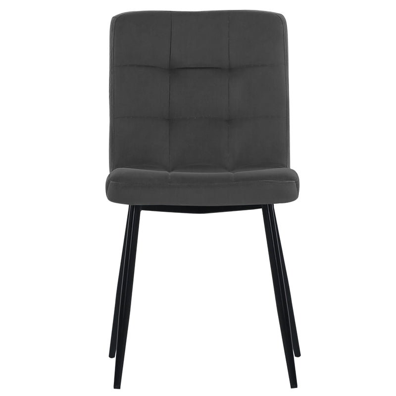 Livingandhome Contemporary Velvet Dining Chair Set