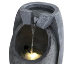 Breeins Outdoor Solar-Powered Water Fountain Rockery Decor