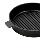Breeins Black Round Cast Iron Grill Pan