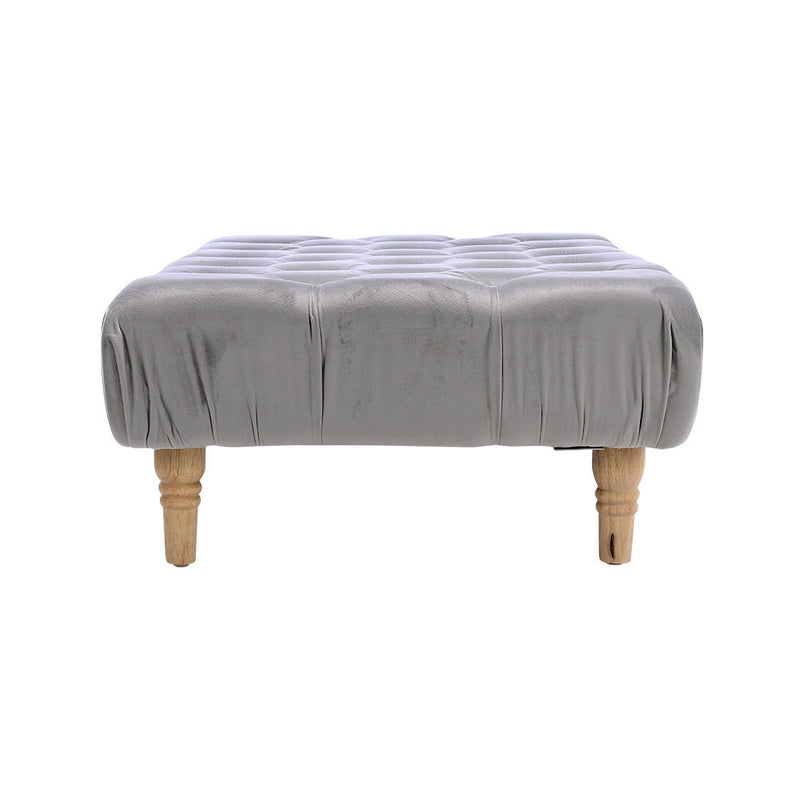 Livingandhome Upholstered Velvet Footstool