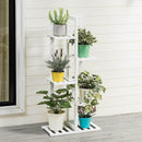 Breeins Rustic Solid Wood Flower Pot Shelf