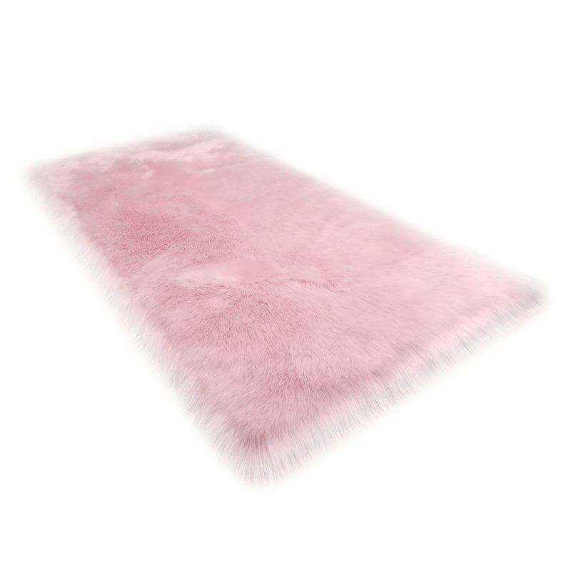Lifeideas Retangular Super Soft Shaggy Area Rug Pink