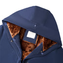 Mid-Length Hooded Coat With Drawstring Waist