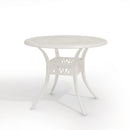 Breeins Vintage Cast Aluminum Garden Table - Off White