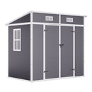 Livingandhome Outdoor Plastic Garden Storage Shed 6x4ft / 8x4ft Lockable