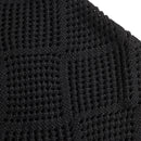 Modishion Black Knitted Shoulder Bag Hollow Tote Bag Handbag