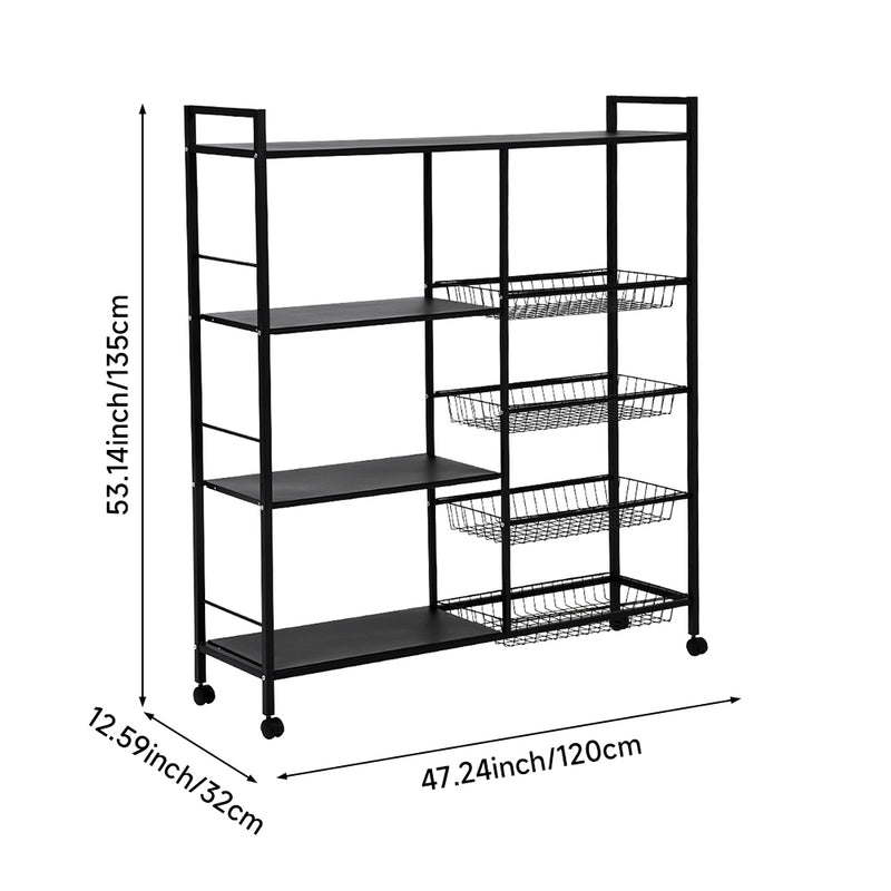 Lifeideas Kitchen Microwave Oven Vegetable Storage Cart