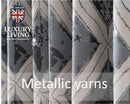 Luxury Diamond Jacquard Fully Lined Ring Top Curtains with Metallic Thread Charcoal/Silver