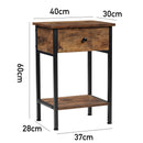 Livingandhome Particleboard Industrial Side Table