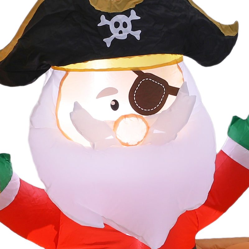 Lifeideas 1.8M Inflatable Pirate Santa Decoration