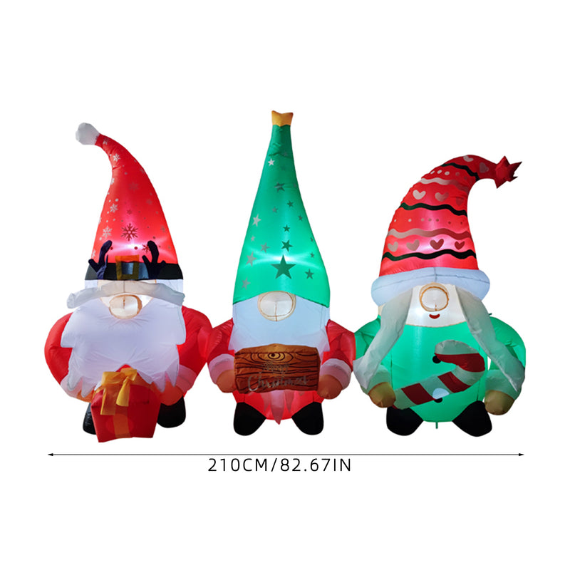 Lifeideas 2.1M Inflatable Christmas Gnome Gonk Decoration