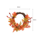Halloween Maple Pumpkin Harvest Wreath with Lights