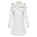 Long Trench Coat with Detachable Hood