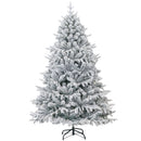Lifeideas Flocked PE Christmas Tree with X-Frame Stand