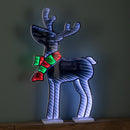 60cm Light up Standing Reindeer with Scarf Christmas Infinity Decoration with Multi-Coloured LEDs
