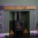 9.3m 720 LED Christmas Cluster String Lights with Timer in Rainbow on Clear Cable