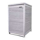 68cm x 1.14m Grey Wooden Outdoor Garden Wheelie Bin Store Storage for 1 Bin