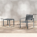 Outsunny 3 Pieces Garden Bistro Set for 2, Outdoor Bistro Table and Chairs