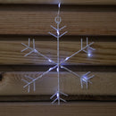 1.2m Battery Operated Snowflake Christmas Curtain Lights With 147 White LEDs