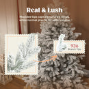 HOMCOM Artificial Christmas Tree With Snow, Hinged Xmas Tree