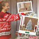 HOMCOM Artificial Christmas Tree With Snow, Hinged Xmas Tree