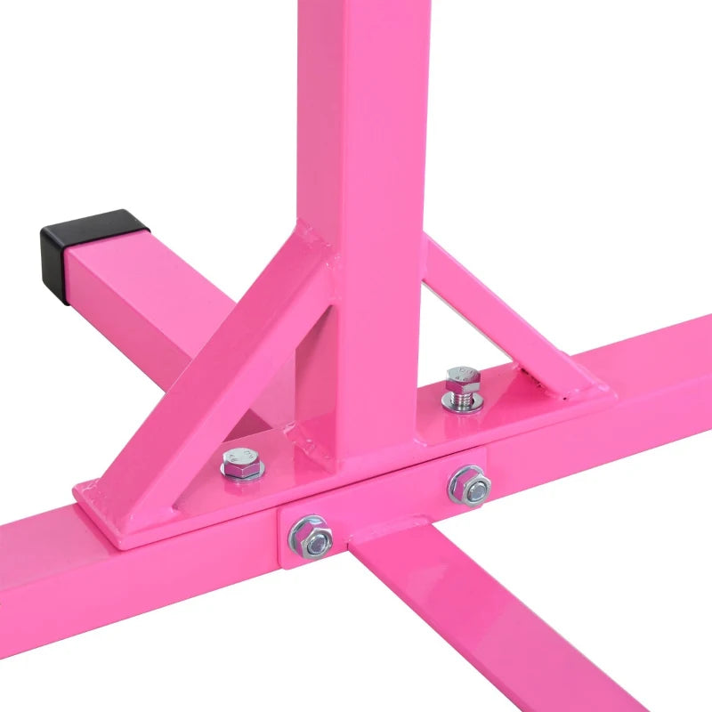 HOMCOM Childs  Gymnastics Horizontal Bar- Pink