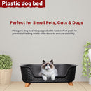 77cm x 58cm Black Plastic Raised Pet Basket with Legs