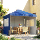 Outsunny Pop Up Gazebo Waterproof Height Adjustable 3 x 3 (m) Dark Blue